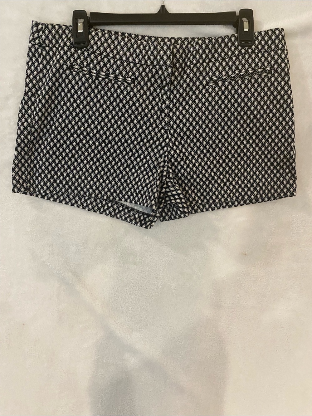 Kenar Black White Geometric Chino Shorts US 10